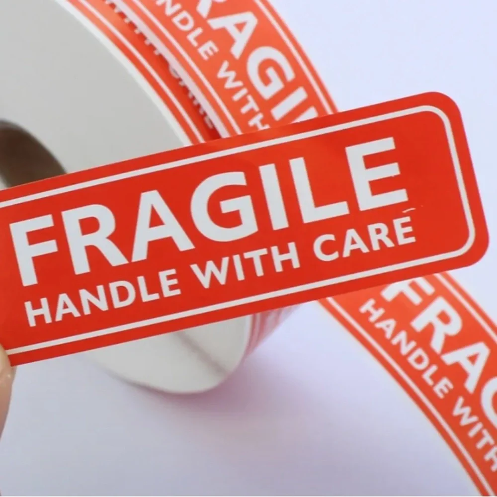 Fragile Handle With Care Stickers Role of 150